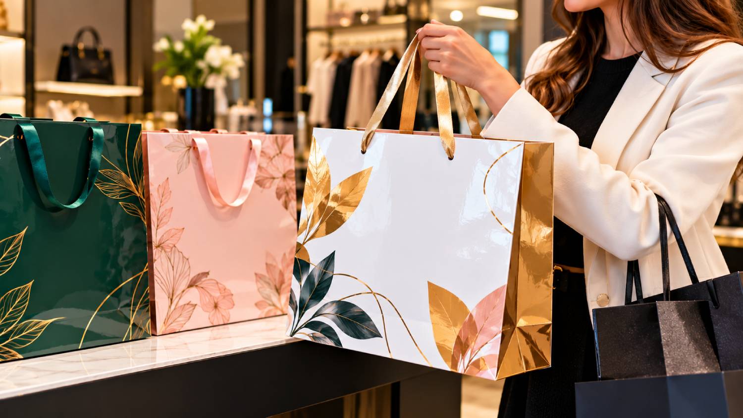 printed laminated paper bags
